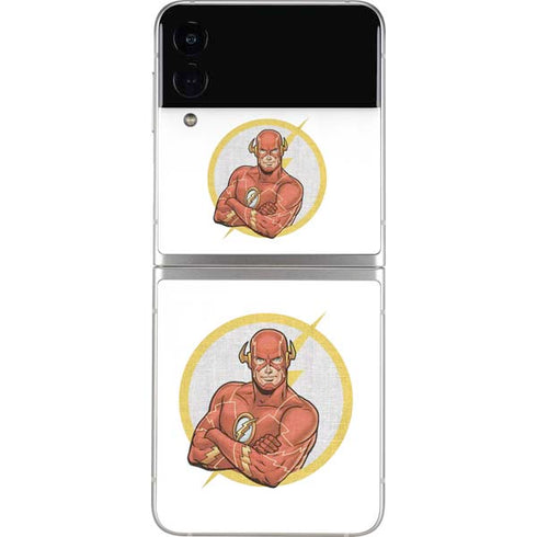 DC Comics The Flash Folded Arms Pose Galaxy Z Flip4 5G Skin
