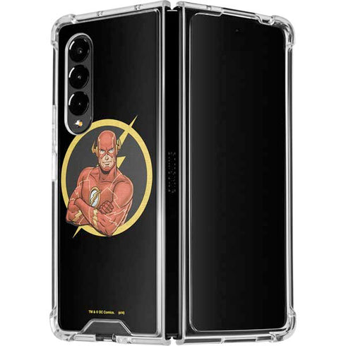 DC Comics The Flash Folded Arms Pose Galaxy Z Fold4 5G Clear Case