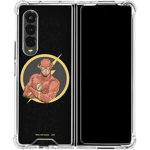 DC Comics The Flash Folded Arms Pose Galaxy Z Fold4 5G Clear Case