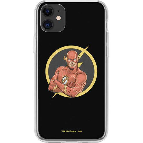 DC Comics The Flash Folded Arms Pose iPhone 11 Clear Case