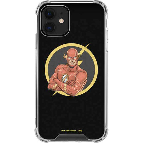 DC Comics The Flash Folded Arms Pose iPhone 12 Clear Case