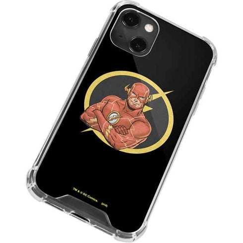 DC Comics The Flash Folded Arms Pose iPhone 14 Plus Clear Case