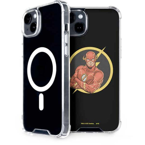 DC Comics The Flash Folded Arms Pose iPhone 15 Plus MagSafe Case