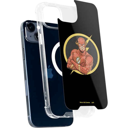DC Comics The Flash Folded Arms Pose iPhone 14 Plus MagSafe Case