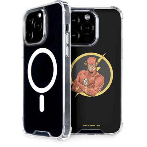 DC Comics The Flash Folded Arms Pose iPhone 14 Pro MagSafe Case