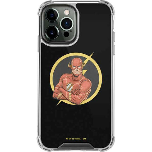 DC Comics The Flash Folded Arms Pose iPhone 14 Pro Max Clear Case