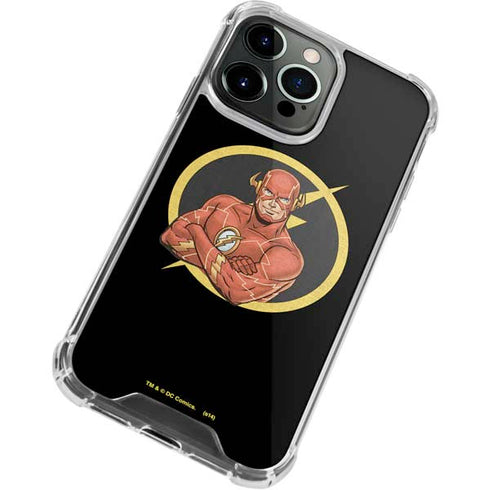 DC Comics The Flash Folded Arms Pose iPhone 15 Pro Max Clear Case