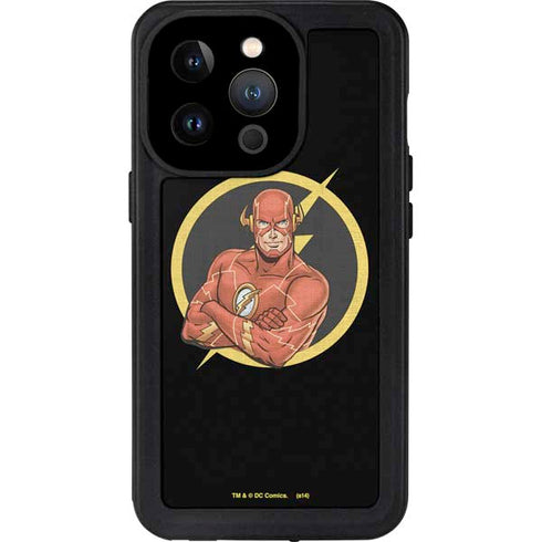 DC Comics The Flash Folded Arms Pose iPhone 14 Pro Waterproof Case
