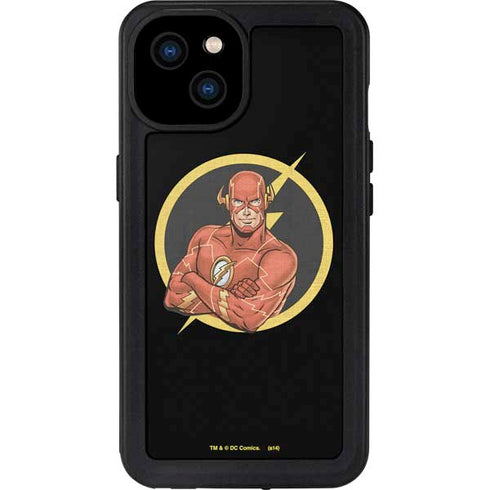 DC Comics The Flash Folded Arms Pose iPhone 15 Plus Waterproof Case