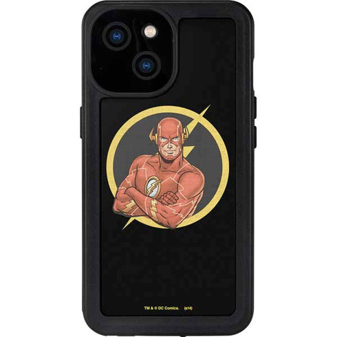 DC Comics The Flash Folded Arms Pose iPhone 15 Waterproof Case