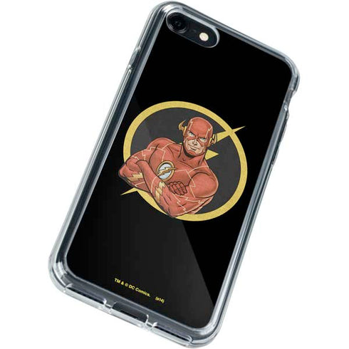 DC Comics The Flash Folded Arms Pose iPhone SE (2nd & 3rd Gen) Clear Case