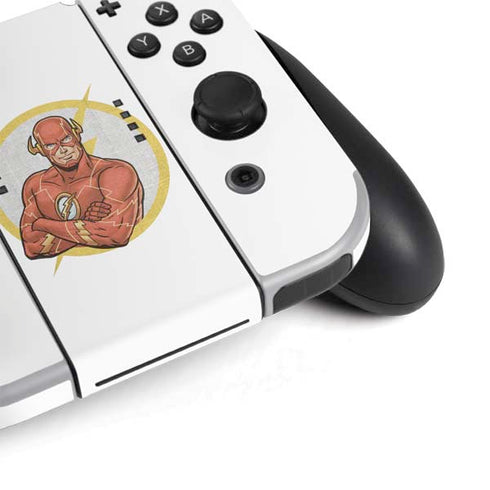 DC Comics The Flash Folded Arms Pose Nintendo Switch OLED (2021) Skin