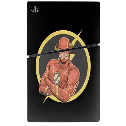 DC Comics The Flash Folded Arms Pose PS5 Slim Disk Bundle Skin