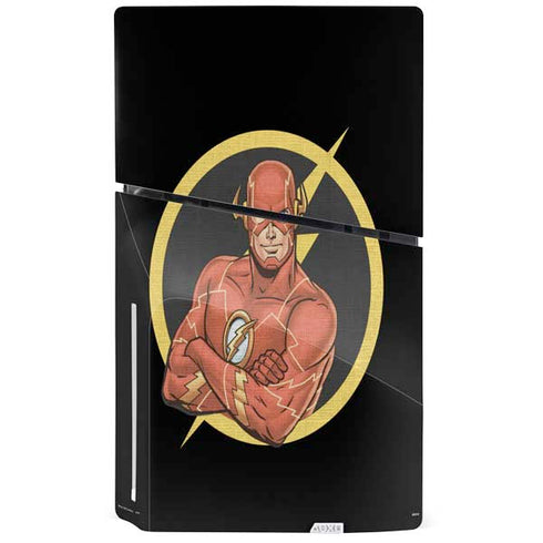 DC Comics The Flash Folded Arms Pose PS5 Slim Disk Bundle Skin