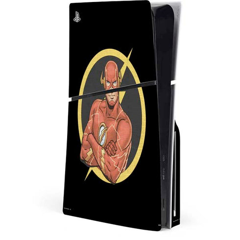 DC Comics The Flash Folded Arms Pose PS5 Slim Disk Console Skin