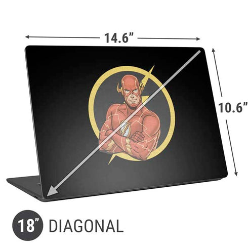 DC Comics The Flash Folded Arms Pose Universal Laptop 18in (14.6 x 10.6in) Skin