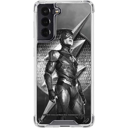 The Justice League (2017) Flash Poster Galaxy S21 5G Clear Case