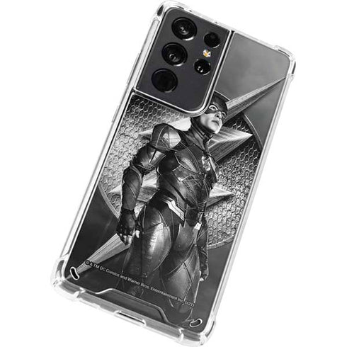 The Justice League (2017) Flash Poster Galaxy S21 Ultra 5G Clear Case