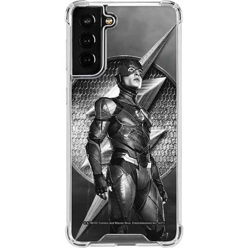 The Justice League (2017) Flash Poster Galaxy S22 Plus Clear Case