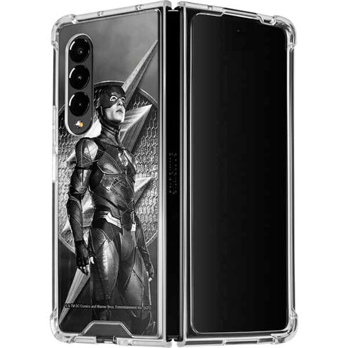 The Justice League (2017) Flash Poster Galaxy Z Fold4 5G Clear Case