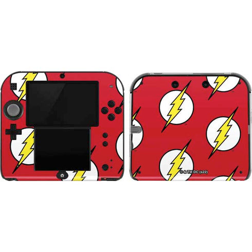 DC Comics The Flash Logo Pattern Nintendo 2DS Skin
