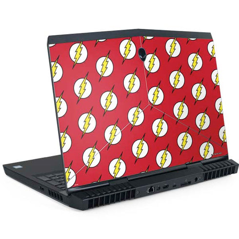 DC Comics The Flash Logo Pattern Dell Alienware Skin