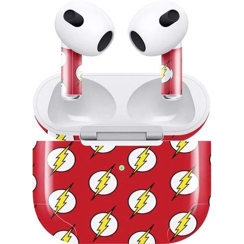 DC Comics The Flash Logo Pattern Apple AirPods (3rd Gen 2021) Skin