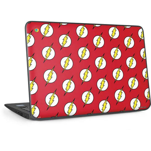 DC Comics The Flash Logo Pattern HP Chromebook Skin