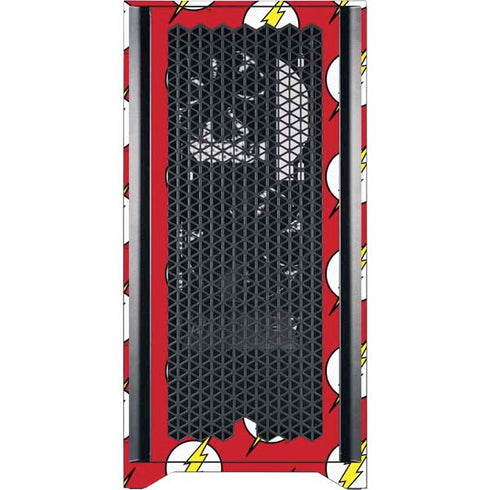 DC Comics The Flash Logo Pattern Corsair 4000D Tempered Glass Mid-Tower ATX Case Skin