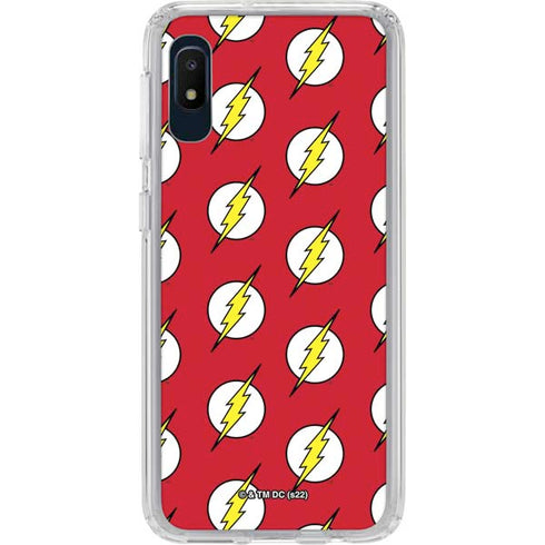 DC Comics The Flash Logo Pattern Galaxy A10e Clear Case