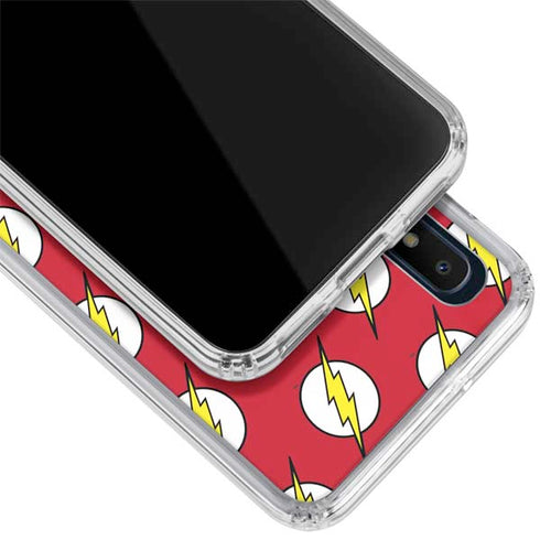 DC Comics The Flash Logo Pattern Galaxy A10e Clear Case