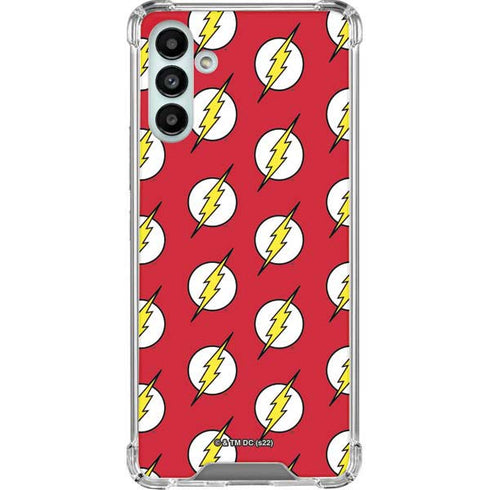 DC Comics The Flash Logo Pattern Galaxy A13 5G Clear Case