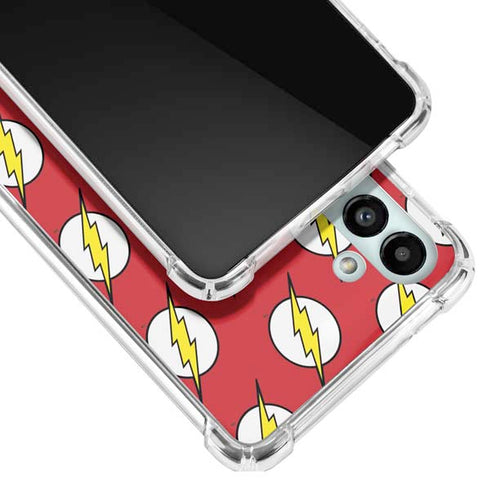 DC Comics The Flash Logo Pattern Galaxy A13 5G Clear Case