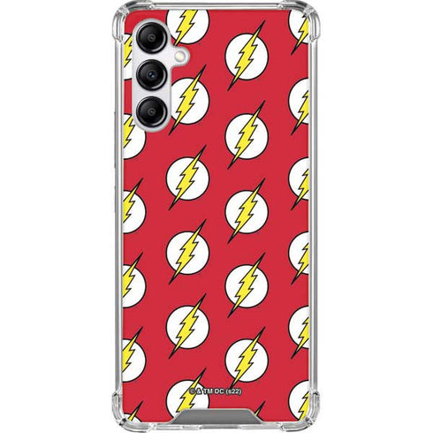 DC Comics The Flash Logo Pattern Galaxy A14 5G Clear Case