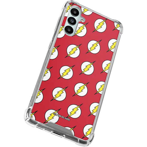 DC Comics The Flash Logo Pattern Galaxy A14 5G Clear Case
