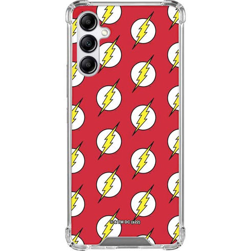 DC Comics The Flash Logo Pattern Galaxy A15 5G Clear Case