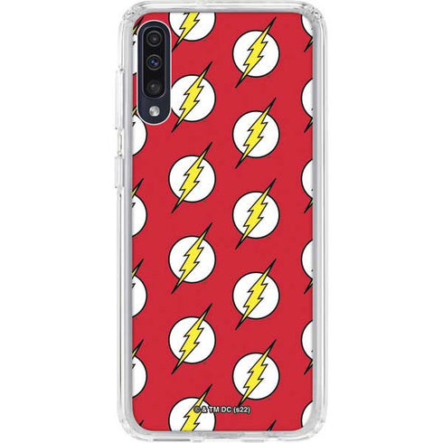 DC Comics The Flash Logo Pattern Galaxy A50 Clear Case