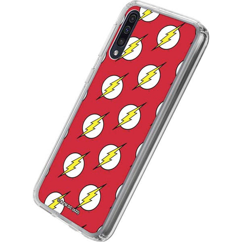 DC Comics The Flash Logo Pattern Galaxy A50 Clear Case