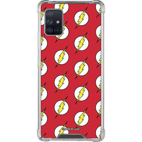DC Comics The Flash Logo Pattern Galaxy A51 5G Clear Case
