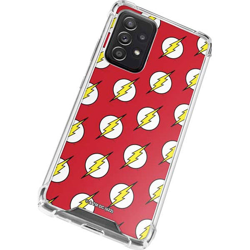 DC Comics The Flash Logo Pattern Galaxy A52 5G Clear Case