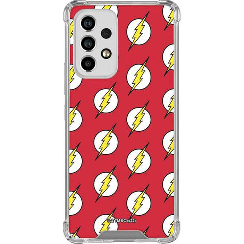 DC Comics The Flash Logo Pattern Galaxy A53 5G Clear Case