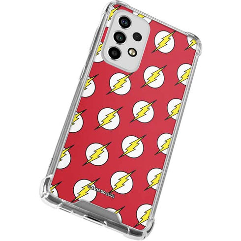 DC Comics The Flash Logo Pattern Galaxy A53 5G Clear Case
