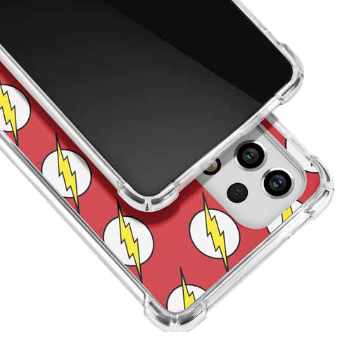 DC Comics The Flash Logo Pattern Galaxy A53 5G Clear Case