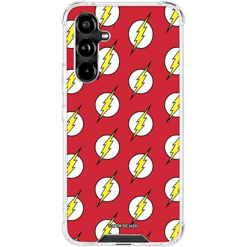 DC Comics The Flash Logo Pattern Galaxy A54 5G Clear Case