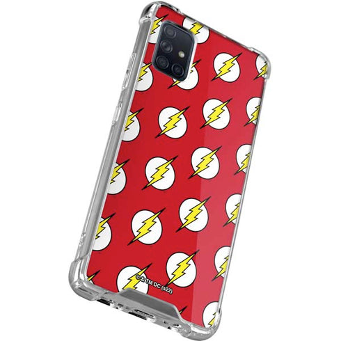 DC Comics The Flash Logo Pattern Galaxy A71 5G Clear Case
