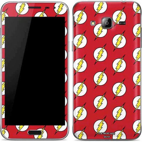 DC Comics The Flash Logo Pattern Galaxy J3 Skin