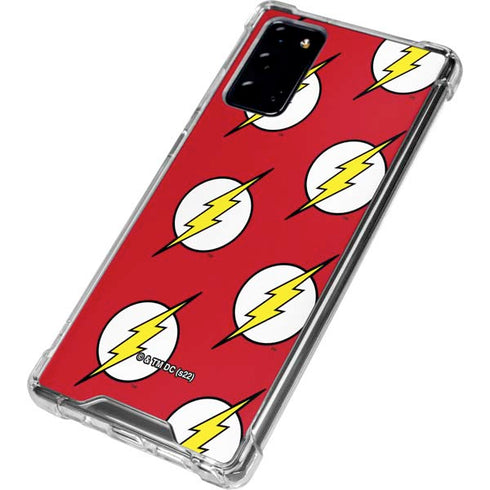 DC Comics The Flash Logo Pattern Galaxy Note20 5G Clear Case