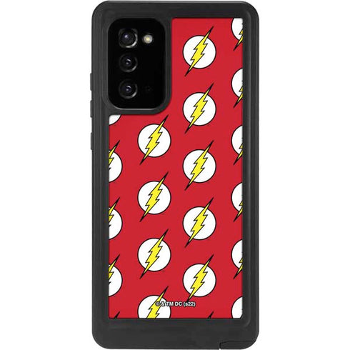DC Comics The Flash Logo Pattern Galaxy Note20 5G Waterproof Case