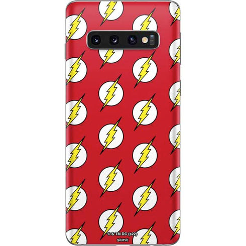 DC Comics The Flash Logo Pattern Galaxy S10 Skin