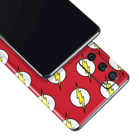 DC Comics The Flash Logo Pattern Galaxy S20 Fan Edition Skin